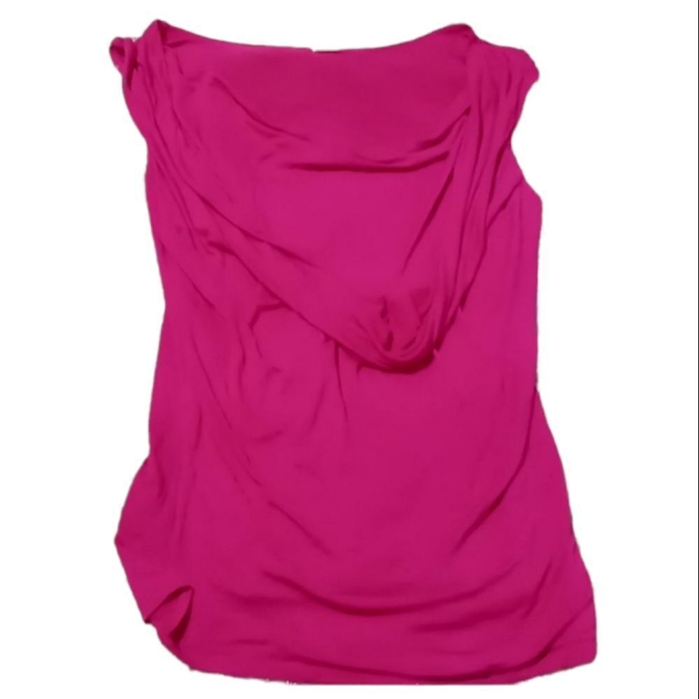Fuschia draped top L
